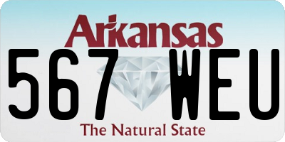 AR license plate 567WEU