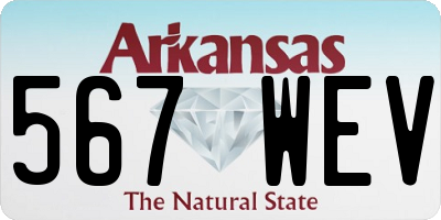 AR license plate 567WEV