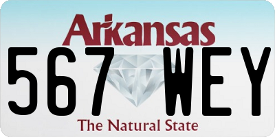 AR license plate 567WEY