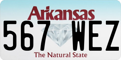 AR license plate 567WEZ