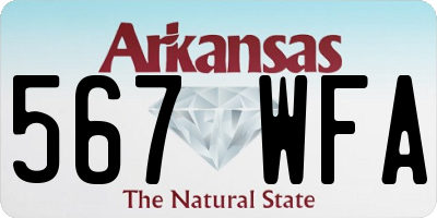 AR license plate 567WFA