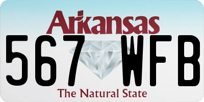 AR license plate 567WFB