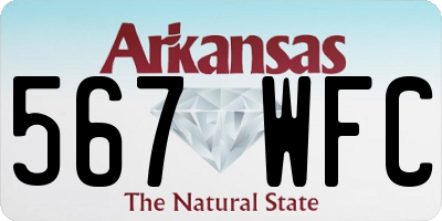 AR license plate 567WFC
