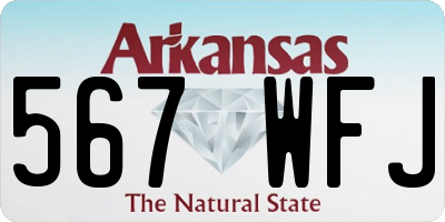 AR license plate 567WFJ
