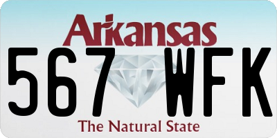 AR license plate 567WFK