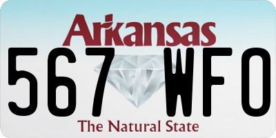 AR license plate 567WFO