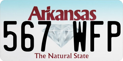 AR license plate 567WFP
