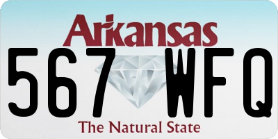 AR license plate 567WFQ