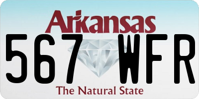 AR license plate 567WFR