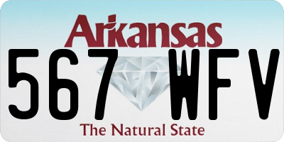 AR license plate 567WFV