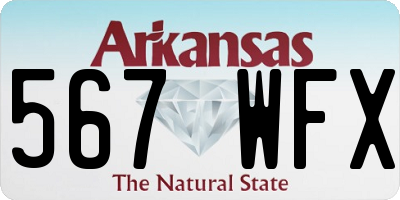 AR license plate 567WFX