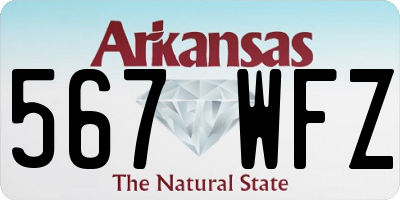 AR license plate 567WFZ
