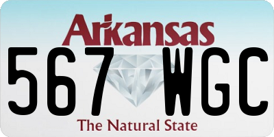 AR license plate 567WGC