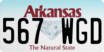 AR license plate 567WGD