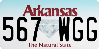 AR license plate 567WGG