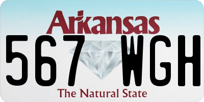 AR license plate 567WGH