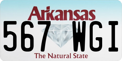 AR license plate 567WGI