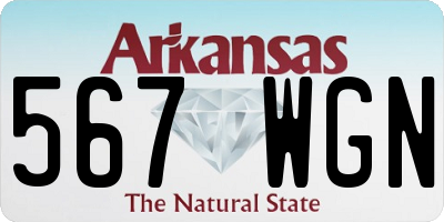 AR license plate 567WGN