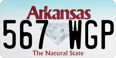 AR license plate 567WGP