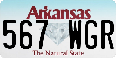 AR license plate 567WGR