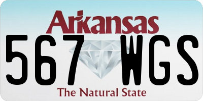 AR license plate 567WGS