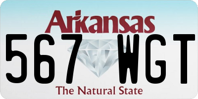 AR license plate 567WGT