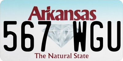 AR license plate 567WGU