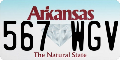 AR license plate 567WGV