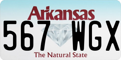 AR license plate 567WGX