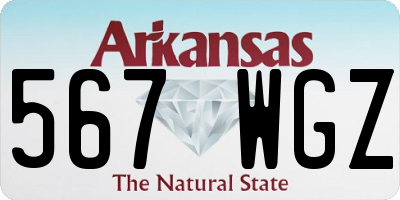 AR license plate 567WGZ
