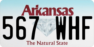 AR license plate 567WHF