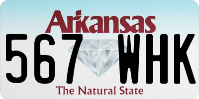 AR license plate 567WHK