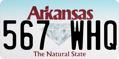 AR license plate 567WHQ