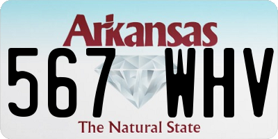 AR license plate 567WHV