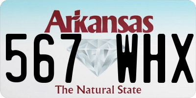 AR license plate 567WHX