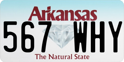 AR license plate 567WHY