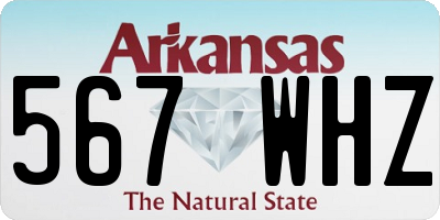 AR license plate 567WHZ