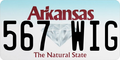 AR license plate 567WIG