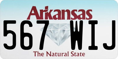 AR license plate 567WIJ