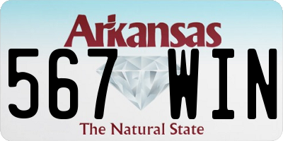 AR license plate 567WIN