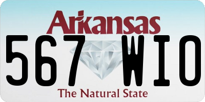 AR license plate 567WIO