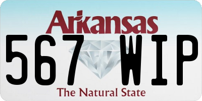 AR license plate 567WIP