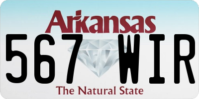 AR license plate 567WIR