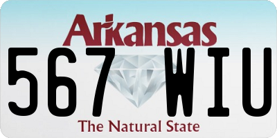 AR license plate 567WIU