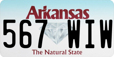 AR license plate 567WIW