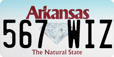 AR license plate 567WIZ