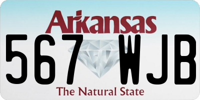 AR license plate 567WJB