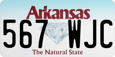 AR license plate 567WJC
