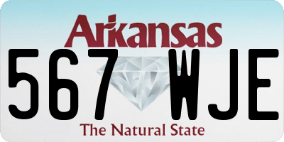 AR license plate 567WJE