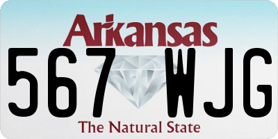 AR license plate 567WJG
